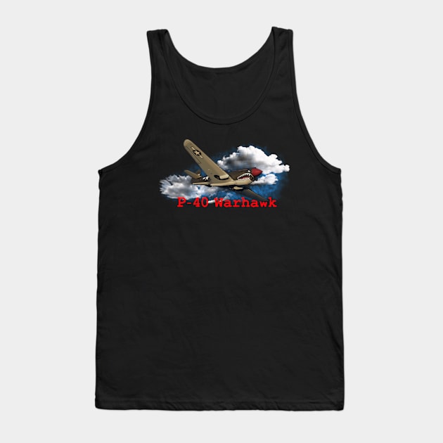 P-40 Warhawk - From Below Tank Top by OutPsyder